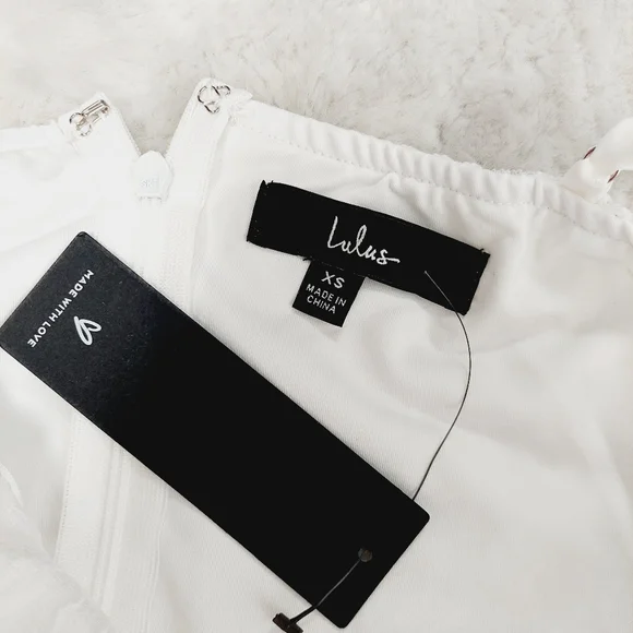 New Lulus Elaborate Love White Lace Bustier Tiered High-Low Maxi Dress P1967 - Picture 7 of 9